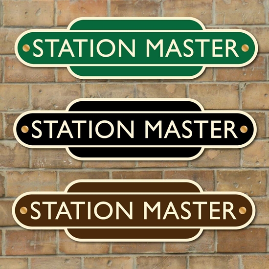 JAF Graphics. STATION MASTER Sign Railway Totem