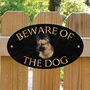 Picture of German Shepherd Beware of The Dog Sign