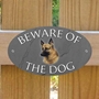 Picture of German Shepherd Beware of The Dog Sign