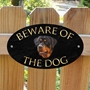 Picture of Rottweiler Beware of The Dog Gate Sign