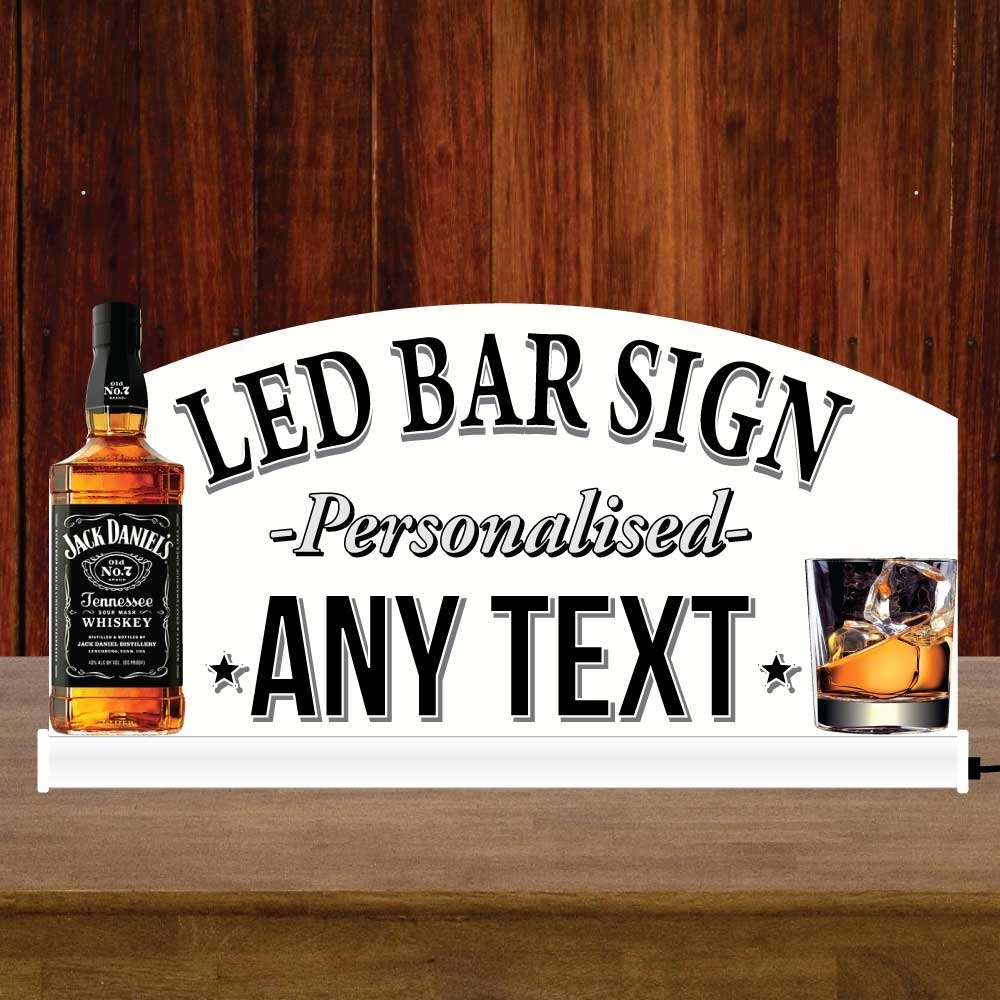 JAF Graphics. LED Light up Whisky Bar Sign