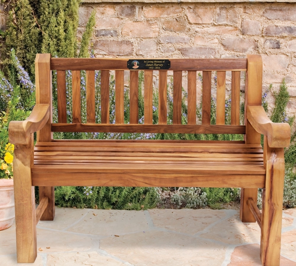 JAF Graphics. Outdoor Photo Memorial Bench Plaque