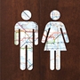Picture of London underground Toilet Door Man & Woman Symbol