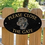 Picture of Please Close The Gate Sign, BROWN LABRADOR