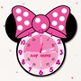 Picture of Personalised Minnie Mouse Clock, Learn to tell the time clock
