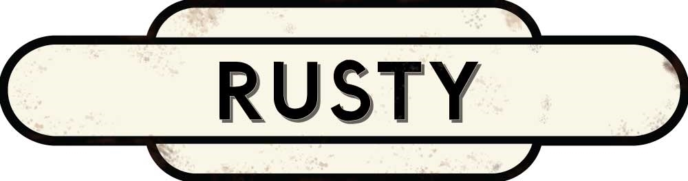 JAF Graphics. Personalised Rusty Vintage Railway Totem Station Sign