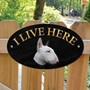 Picture of English Bull Terrier I Live Here Sign