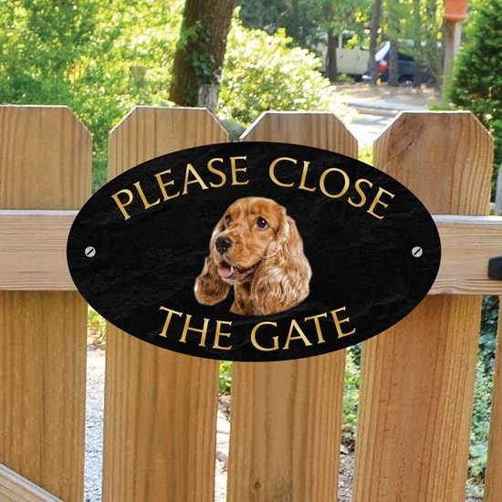 Picture of Cocker Spaniel Gate Sign