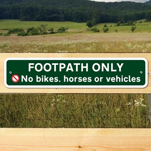 Picture of FOOTPATH ONLY  SIGN