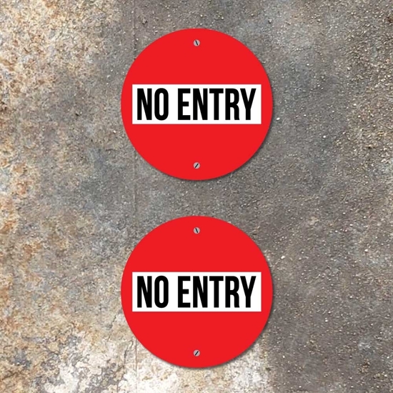 Picture of NO ENTRY Signs 2 PACK