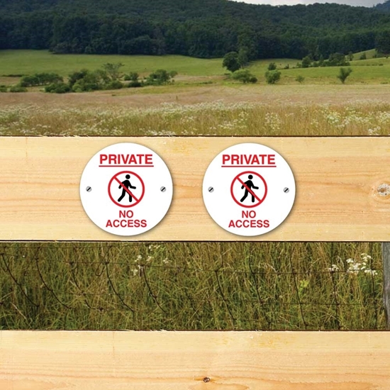 Picture of PRIVATE NO ACCESS SIGNS - 2 PK