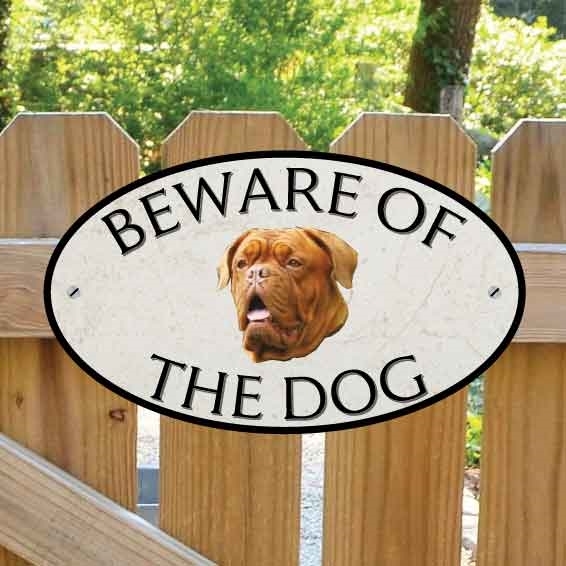 JAF Graphics. French Mastiff Beware of The Dog Sign