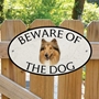Picture of Rough Collie Beware of The Dog Sign