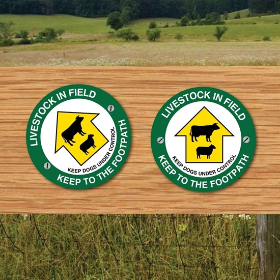 Picture of Live stock in field way marker - Pack of 2