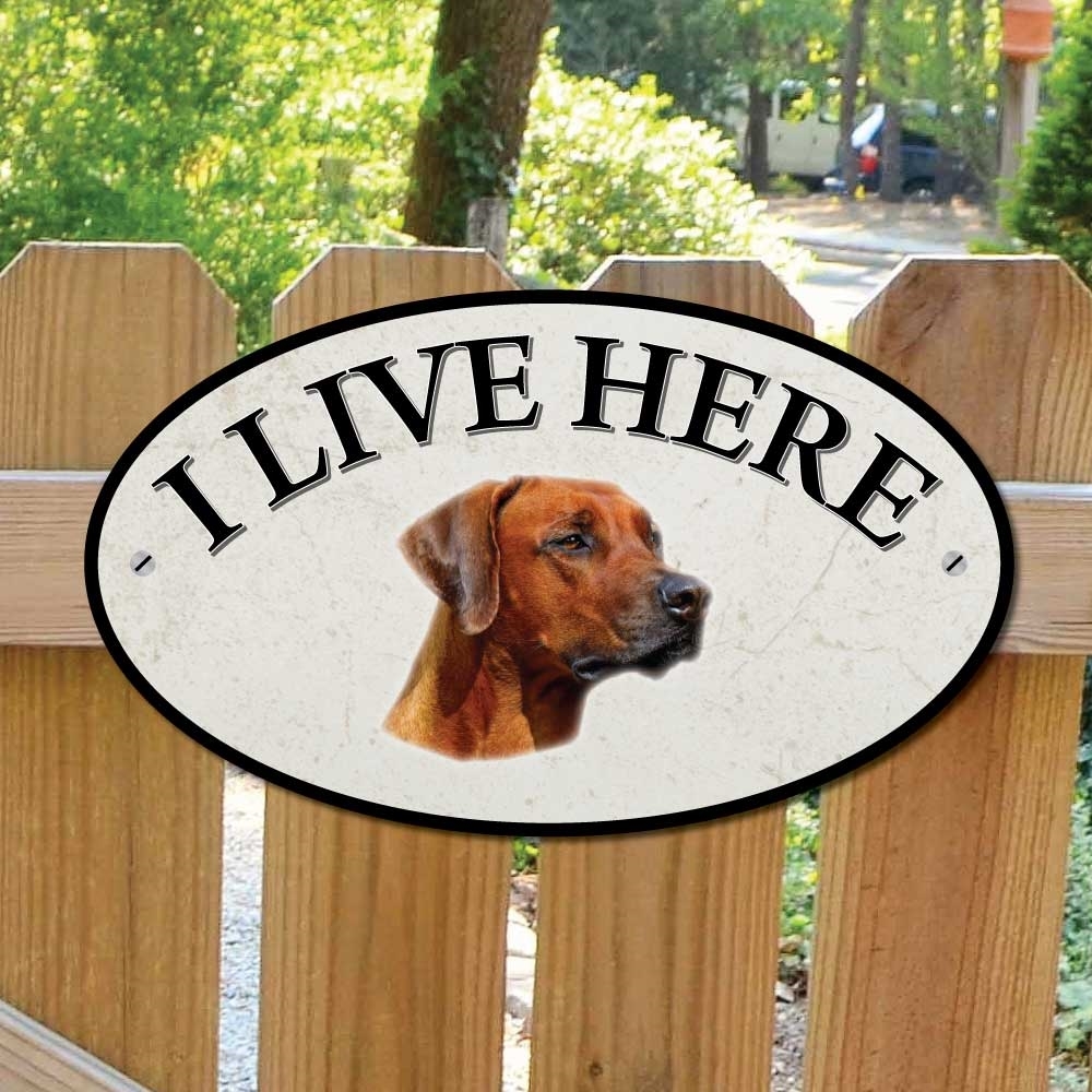 JAF Graphics. RHODESIAN RIDGEBACK Dog Gate Sign