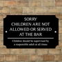 Picture of Pub Bar Restaurant Sign, No Children at the Bar Sign
