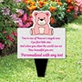 Picture of Memorial Baby funeral verse-Child Grave Ornament Personalised Teddy Bear Plaque