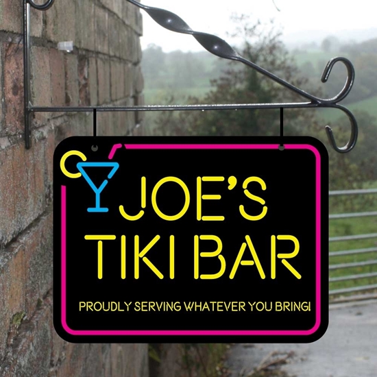 Picture of Tiki Bar Personalised Hanging  Bar Sign