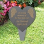 Picture of Angel Wing Heart Memorial Plaque Grave Sign