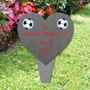 Picture of Football Heart Memorial Plaque Grave Sign