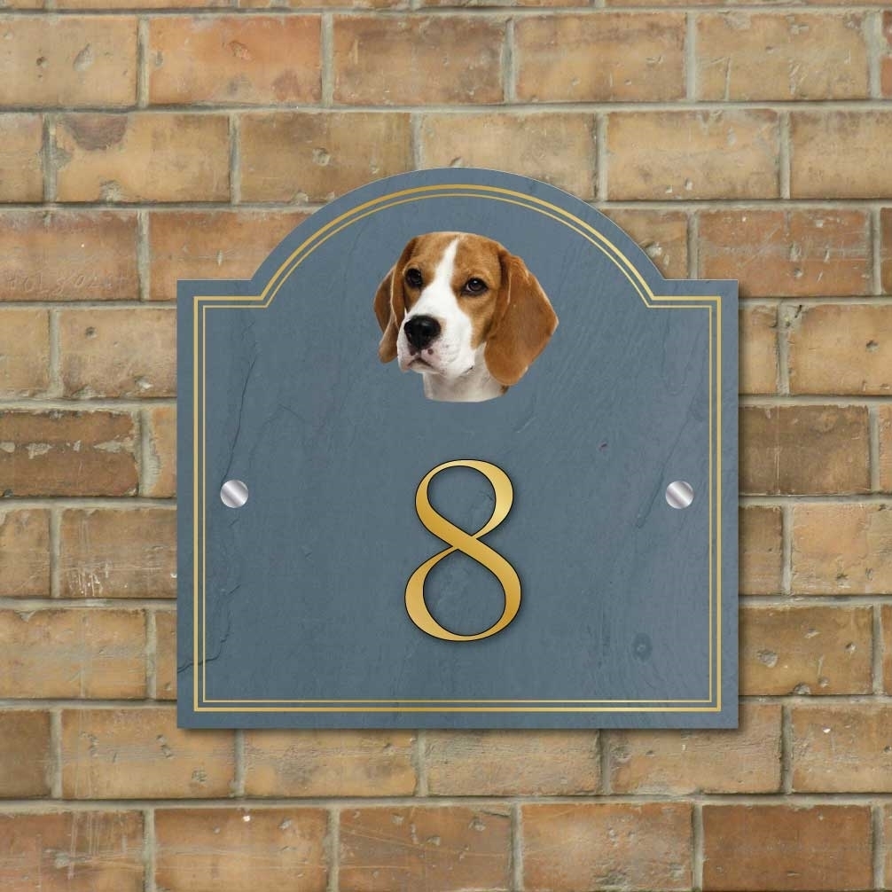 JAF Graphics. Beagle House Number Sign