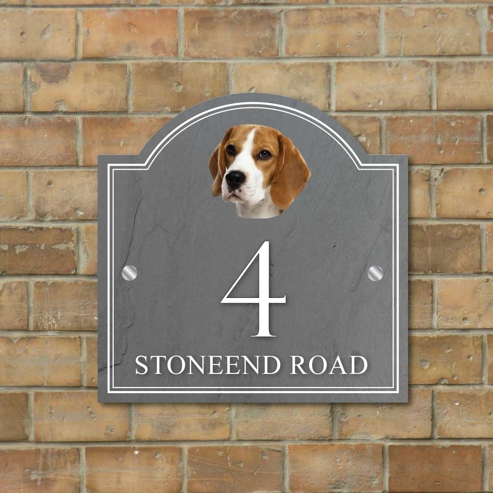 JAF Graphics. Beagle House Number Sign