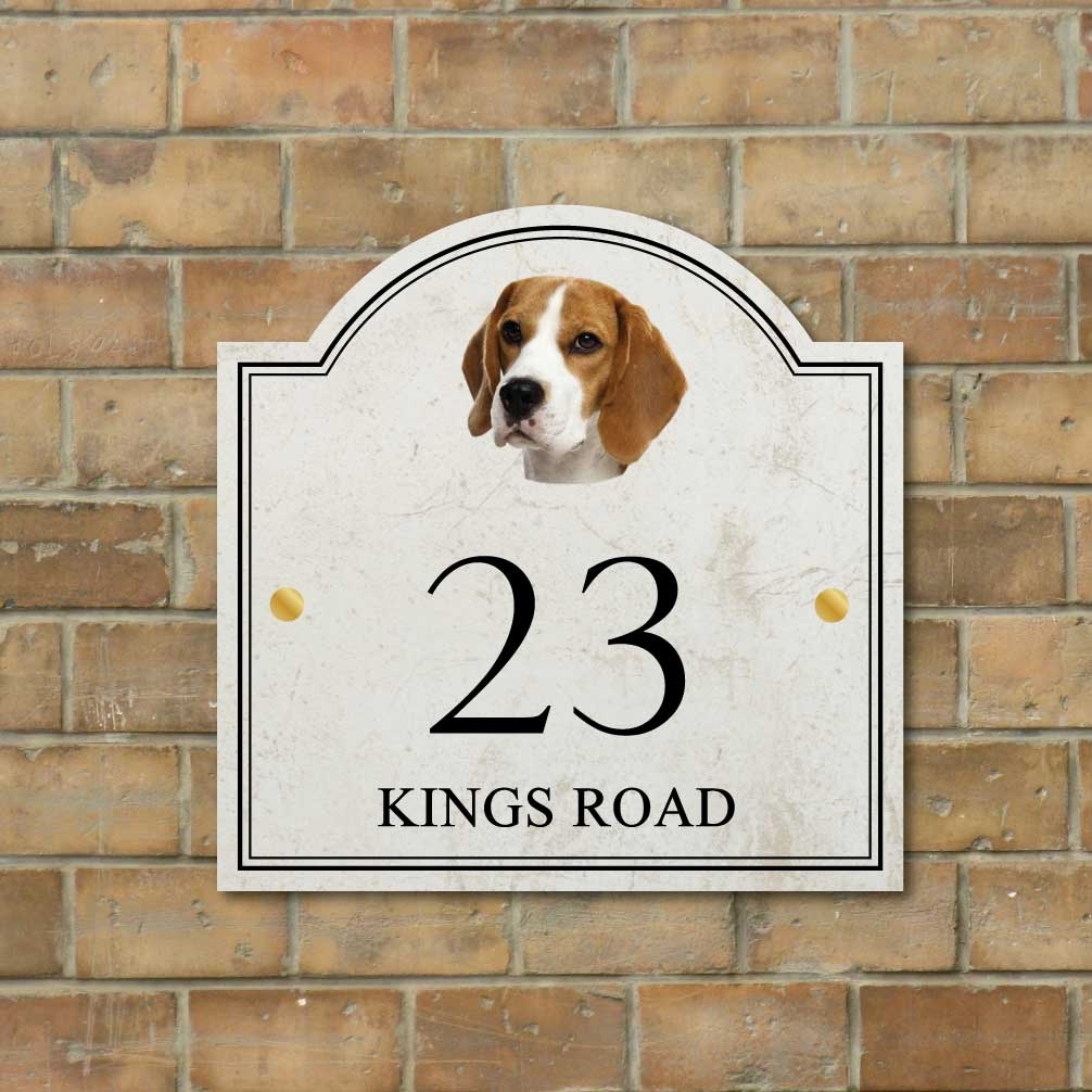 JAF Graphics. Beagle House Number Sign