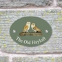 Picture of Barn Owl Bird House Sign Plaque