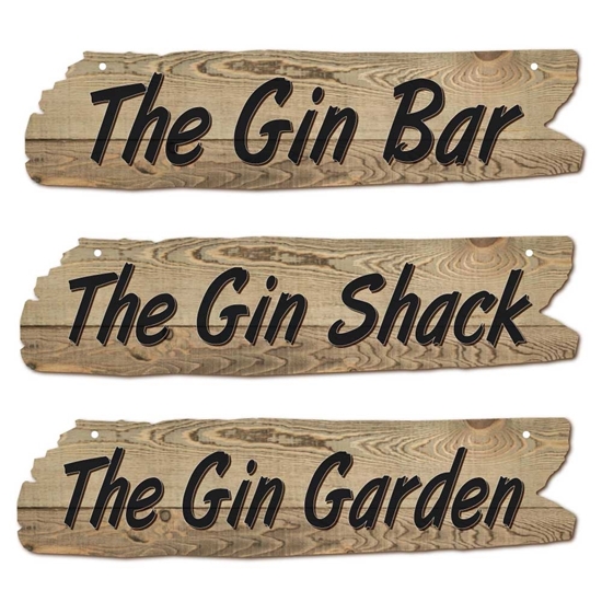 Gin Bar Sign The Gin Garden Plaque Man cave Home Bar Driftwood Effect Gin Plaque 