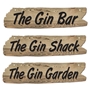 Picture of Driftwood Effect Gin Bar Sign
