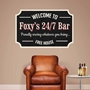 Picture of Personalised Bar Sign Wall Sign Sticker