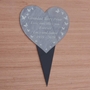 Picture of Personalised Heart Memorial Plaque Grave Sign, Grave Marker Slate Effect Plaque