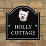 Picture of West Highland Terrier Personalised House Number sign
