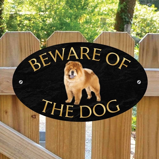Picture of Chow Chow Beware of The Dog Sign