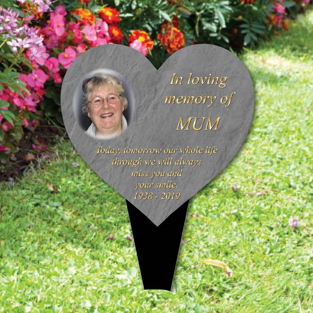 Personalized Memorial Photo Rock Slate, Custom Engraved Memorial Plaque, In Loving Memory Gifts, Grave Marker Keepsake - Unique Personalized Gifts & Home Decor - View #5