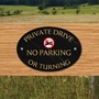 Picture of Private Drive Sign, No Parking plaque, No Turning Sign Outdoor Slate Effects