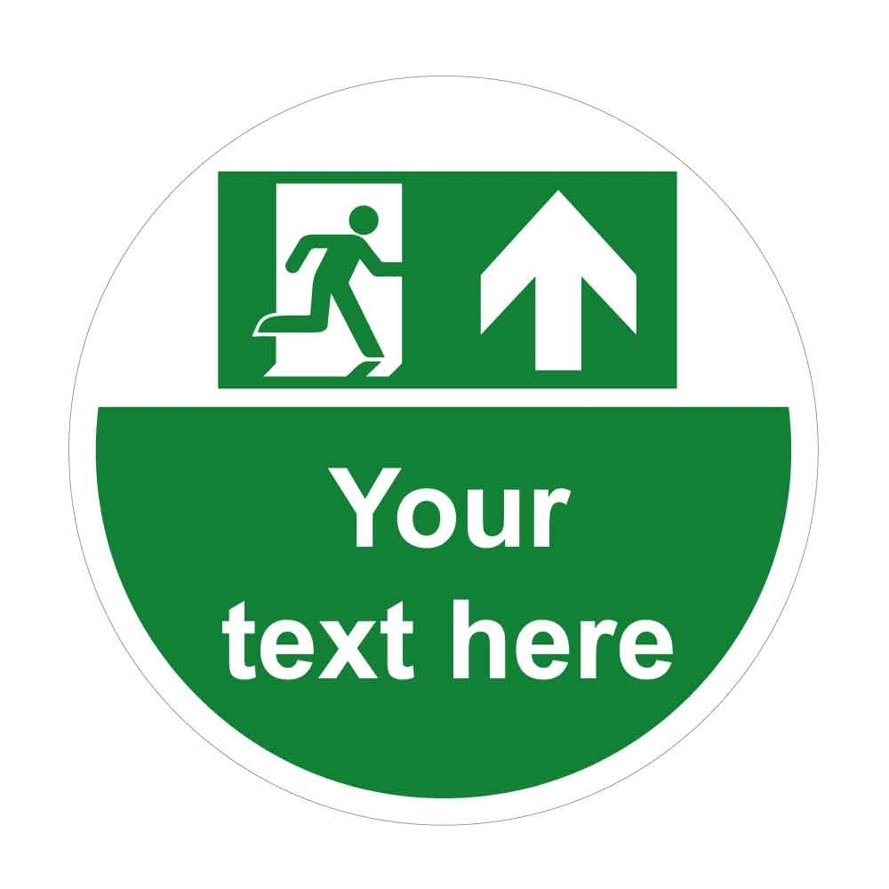 JAF Graphics. Personalised Fire Exit Floor Sticker - Anti slip