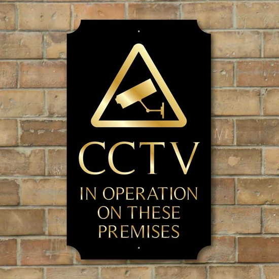 Picture of Personalised Robust  CCTV Sign, Classic Design