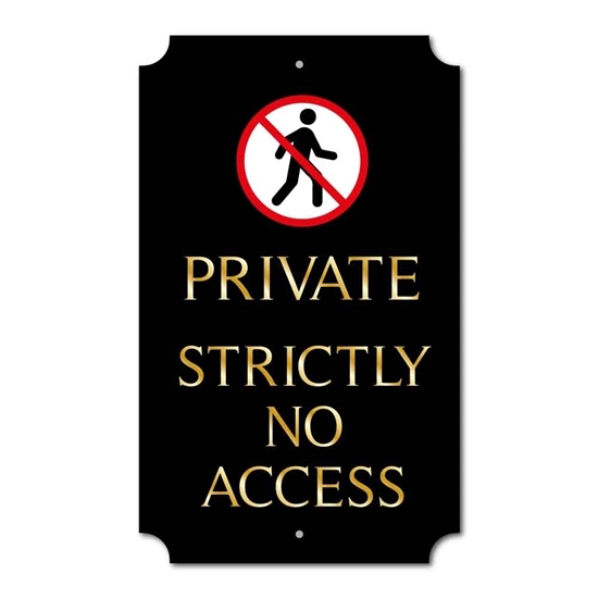 Picture of Personalised PRIVATE NO ACCESS, Classic Design