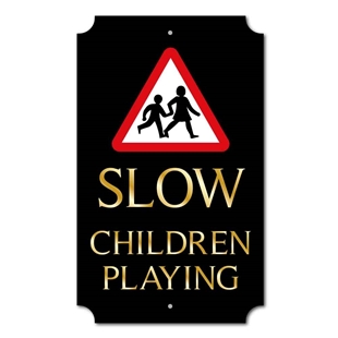 Picture of Personalised Slow Children Sign, Classic Design