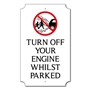 Picture of Personalised Switch Off Your Engine Sign, Classic Design