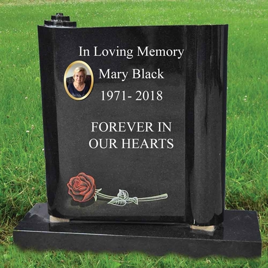 JAF Graphics. Outdoor Photo Grave Marker Plaque with border