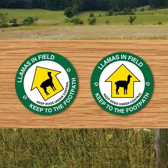 Picture of LLAMA Safety Signs Keep to Footpath