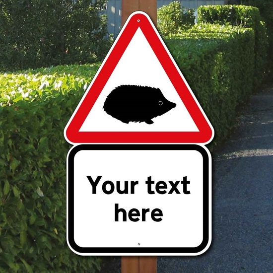 JAF Graphics. Slow Hedgehog Road Safety Sign Black & White