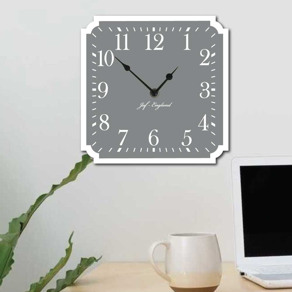 JAF Graphics. Square Wall Clock Caseless Design