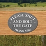 Picture of Shut & bolt the gate sign