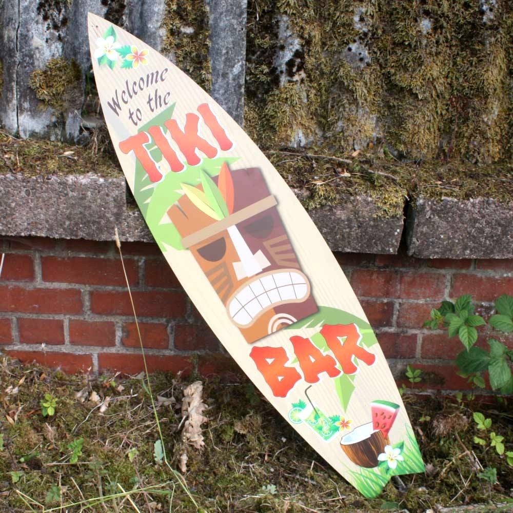 JAF Graphics. Personalised Tiki Bar Surf Board