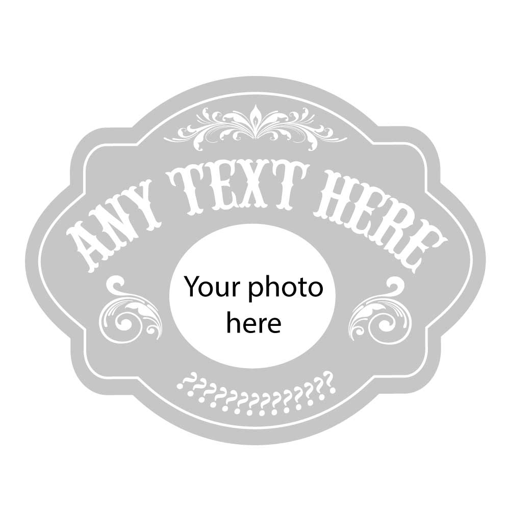 JAF Graphics. Oval Pub Window Sticker add your own image