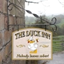 Picture of Personalised Home Bar Hanging  Pub Sign with duck logo