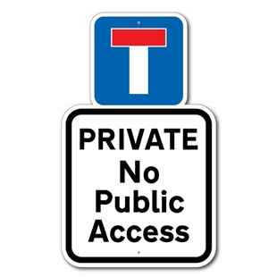 Picture of No Public Access No Entry Sign